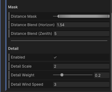 cloud layer settings cont'd